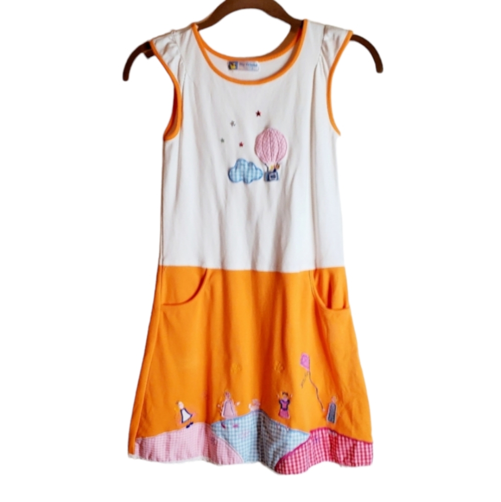 My Friends girls orange summer dress size M/ 12